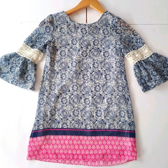 Amy Byer Girls V Neck Girls Dress - Picture 5 of 10